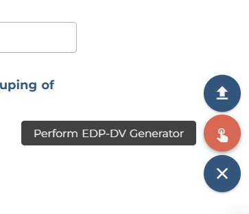 Perform EDP-DV generation button