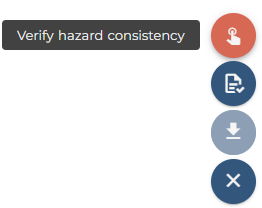 Run hazard consistency verification button